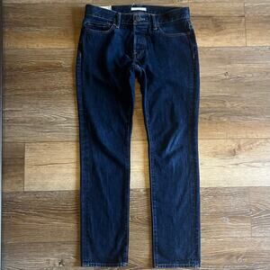VTG Abercrombie & Fitch Skinny Jeans Mens 30x30 Dark Wash Button Fly 100% Cotton
